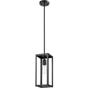 Oliver 1-Light Dark Bronze Plug-in or Hardwire Pendant Lighting with 15 ft. Cord