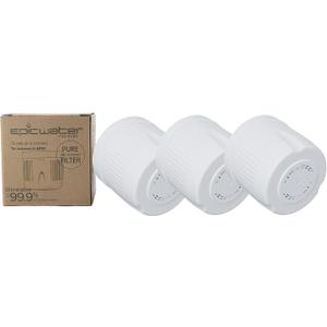 Epic Water Filters REPLACEMENT FILTER/Compatible with Epic Pure Water Pitcher/Removes Fluoride, Lead, Forever Chemicals, Heavy Metals, Chemicals, Industrial Pollutants/Filters 150 Gallons (3)