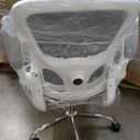 Silent Adjustable Rolling Office Chair With Back Support, White