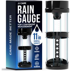 JJ Care Rain Gauge 11 inches Rainfall Capacity, Rain Gauge Outdoor for Rainfall, Rain Gauge Measure for Garden, Lawn and Outdoor Yard, Weather Rain Gauge Collector