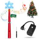 Wireless Remote Control Outlet, Magic Light Wand for Christmas Tree Lights and Home Decoration Lights, Remote Light Switch with Music, Christmas Gift for Kids/Friends/Family, Red