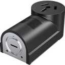 50A Welder Receptacle NEMA 10-50R 220V Dryer Outlet Electric Range Stove Power Socket Surface Mount Side Wire 120V/ 240V 3 Prong Non-Grounding Industrial Grade ETL Listed