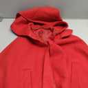 Winter Cape for Women Warm Red Cloak with Hood Wool Blend Poncho Cape Jacket