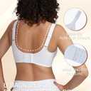 Wireless Bras for Women Seamless Minimizer Full Coverage Comfort Bralette Back Smoothing Everyday T Shirt Bra (White, S)