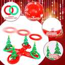 9 Pcs Inflatable Christmas Games Set Snowmen Christmas Tree Ring Toss Game 8 Ring for Xmas Party Favors Indoor Outdoor Game