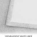 Yakamok White Curtains 100% Blackout 84 Inches Long,Room Darkening Textured Curtains for Living Room Thermal Grommet Bedroom Curtain 2 Panels with Greyish White Liner, 52"W x 84"L