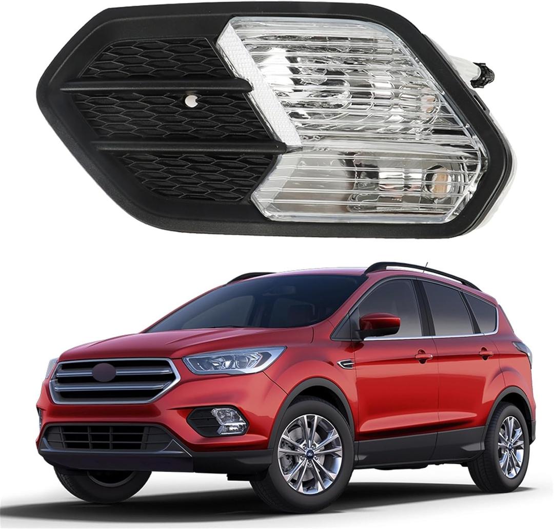 Front Bumper Fog Lights Replacement for 2017 2018 Escape Kuga Lamp+Cover RH Right Side
