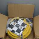 50 Feet 50 Amp RV/Generator Cord, UL Listed, 100% Copper Wire, NEMA 14-50P to SS2-50R Twist Lock, Newly Designed 90Grip Handle, 6/3+8/1 Gauge STW Wire