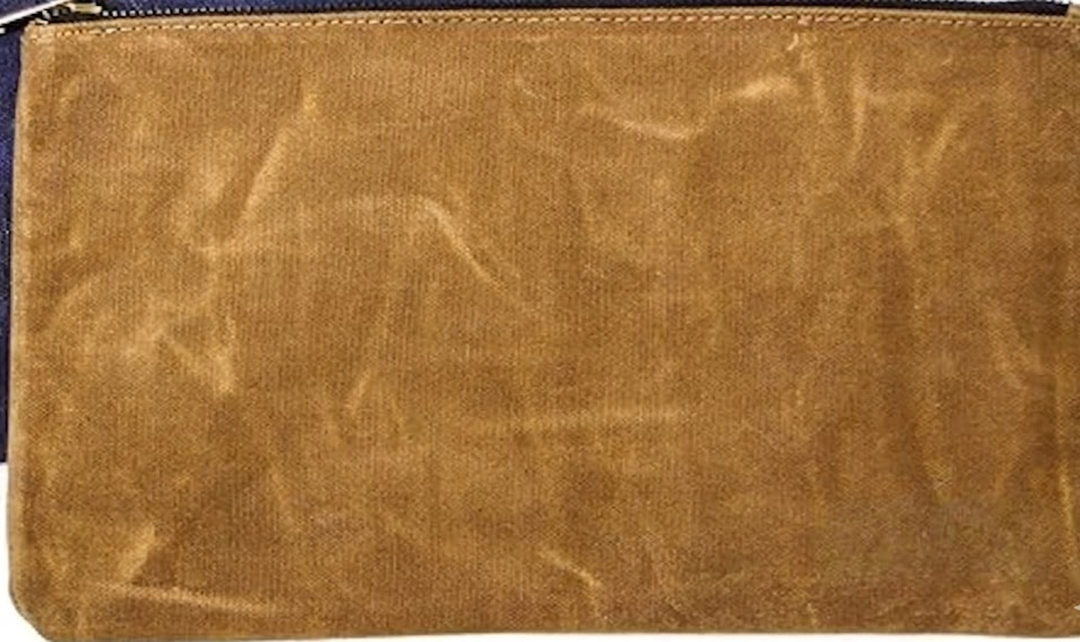 Hamks Waxed Canvas Tool Pouches 1 Pack – 11-Inch Heavy-Duty Zipper Tool Bags Set, Waterproof Utility Storage Pouches for Tools, Cables, Gear & Supplies – Rugged Tool Organizer Bags