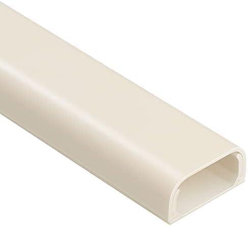 Cable Hider Raceway Kit, 68in Wire Hiders for TV on Wall, Paintable Cord Cover Channel, Cord Hider for Wall Mounted TV in Home Office, 4X L17in X W0.95in X H0.47in, Beige (Large)
