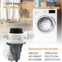 W11399437 W11259498 Washer Drain Pump (OEM) Compatible with Whirlpool WTW5000DW3 WTW5010LW0 WTW5105HW1 WTW5057LW0, PS12731241 Pump Compatible with Maytag MVW4505MW1 MVW5430MW0 MVWC565FW3 MVW6200KW1