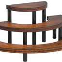 3 Tier Risers Display Stand,Wooden Cupcake Holder Stand,Rustic Cologne and Perfume Organizer for Women,Dessert Table Display Set for Party (Brown)