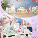 Blosssound Funny Baby Shower Games Decorations Let's Make a Baby Clay Game Sign Set 24 Play Clay 24 Pencils Shower Gender Reveal Game Activities Adults Boys Girls(Pink and Purple Butterfly)