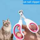 7 x Cat Nail Clippers with Circular Cut Hole -Avoid Over Cutting Pet Nail Clippers -Sharp Angled Blade Professional paw Trimmer Set for Novice pet Families (Pink)