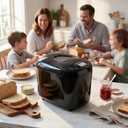 Elite Gourmet Programmable Bread Maker, 2 lb Loaf, 3 Sizes, 19 Presets incl. Gluten-Free, Dough & Jam, Delay Timer, Black