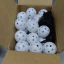 Coopay 50 Pack Practice Golf Balls, 42mm Plastic Golf Training Balls with a Drawstring Bag Hollow Sports for Swing Practice Driving Range Backyard Home Indoor Outdoor Use (White)