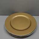ZEAYEA 12 Pack Gold Charger Plates, 13 Inch Plastic Round Dinner Charger Plates for Wedding Party, Elegant Tabletop Decor