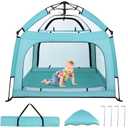 Bend River Portable Baby Playpen with Canopy, Infant Play Yard, Beach Tent, Mosquito Net for Indoor and Outdoor (Green)