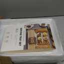 8 Pack, 16" x 11" Large White Serving Trays Set - Reusable Plastic Serving Platters for Cookie, Appetizer, Charcuterie, Snack, Dessert, Party Food Display - Stackable Kitchen CounterTop Tray, BPA Free