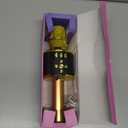 BONAOK Karaoke Microphone for Kids & Adults  Bluetooth Microphones Singing Mic with Disco Lights, Echo Effect, Builtin Speaker Portable Karaoke Player for Party Travel Gifts Q78(Gold)