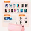 Mini Pink USB C Portable Battery Charger for iPhone 15 Pro Max, 4800mAh Little Charger Battery Pack Compact Power Bank Back Phone Charger for iPhone 15/16/Samsung Galaxy S22/Note 20/Google/Pixel