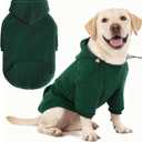 EXPAWLORER Textured Cable Knit Basic Dog Hoodie, Elevated Style Dog Sweater with Leash Hole and Pocket, Soft and Warm Pet Winter Coat, Cold Weather Clothes for Small Medium Large Dogs, Dark Green L (L (Back: 17", Chest: 27.2", Neck: 19.7"))