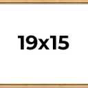 Poster Palooza 19x15 Frame Gold Beaded Antique Solid Wood Picture Frame with UV Acrylic Plexiglass, Foam Board Backing & Hardware Included