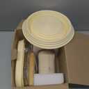 Premium Sourdough Starter Jar - 40oz Large Sourdough Jar with Marked Feeding Band, Thermometer, Scraper, Cloth Cover and Silicone Lid/Base, Wide Mouth Starter Kit - Green (40oz (1 Pack)