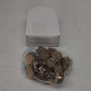 15 Pcs Wood Table Number Holders Stands Christmas Wooden Base Place Card Picture Holders for Centerpieces Rustic Iron Wire Picture Picks Clip Stand (Heart)