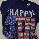 Happy 4th of July T-shirt Dark Blue L