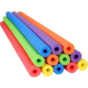 Nezyo 12 Pack Pool Noodles Foam Swim Noodles 52 Inch Jumbo Hollow Swimming Pool Noodle Bulk Floats Heavy Duty for Xmas Decoration Craft Projects Padding Bumper (Mix Colors)