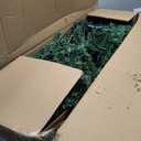 Goplus 8FT Pre-Lit Artificial Christmas Tree Auto-Spread/Close up Branches 11 Flash Modes with Multicolored 750 LED Lights & Metal Stand (Green)