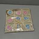 Geetery Gender Reveal Table Board Game Wooden Gender Reveal Board with 10 Game Chips 1 Twine and 1 Support Easel Funny Baby Shower Ideas for Boy or Girl Party Supplies Baby Table Decor (Footprint)