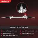 PHOBOOS Hydraulic Power Steering Rack and Pinion Assembly Compatible with Lexus CT200h 2011-2017 & Toyota Prius 2010-2015. New Unit, Leak-proof, Direct Bolt-On Fit, Ref. 97-2720