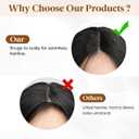Lace Front Hair Toppers with Band for Women 5.5x4 Pre-cut Closed Lace Hairline Synthetic Straight Hair Wear and Go Glueless Toppers for Beginners Bernstein