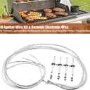 4-Pack Grill Igniter Wire & Ceramic Electrode Kit Fit for Jenn Air, BBQ Grillware, Vermont Casting and Others Gas Grill Igniter Ignition Electrode Gas Burner