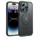 TOCOL Magnetic for iPhone 14 Pro Case, Upgraded Full Camera Protection, Compatible with Magsafe, Drop Protection, Translucent Matte Back Bumper Phone Cover 6.1-Inch, Alpine Green