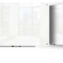 J&J worldwide Glass Dry Erase Board 23 x 35, Whiteboard Magnetic, Large Frameless White Boards for Walls, Includes Magnets, Marker Tray, Eraser for Office, Home, School