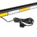 ASPL 38.5" 78 LED Strobe Light Bar Double Side Flashing High Intensity Emergency Warning Flash Strobe Light with Magnetic Base for Safety Construction Vehicles Tow Trucks Pickup (Amber/White)