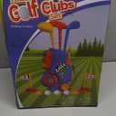 Liberry Toddler Golf Set with Putting Mat for 2 3 4 Years Old Boys Girls, Upgraded Kids Golf Cart with Unique Shoulder Strap Design, Indoor and Outdoor Golf Toys Gifts