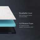 DreamCloud Soft Mattress Topper - Full - 2" Gel Memory Foam Mattress Topper - Breathable & Comfortable - Back Pain Relief