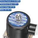 MECCANIXITY Brass Electric Solenoid Valve, 1/2" NPT 24V DC Air Valve Normally Closed for Water Gas Fuel Diesel Oil