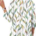 XIEERDUO 3/4 Length Sleeve Womens Tops V Neck Pleated Work Blouses Dressy Casual Summer Tops 2025 Trendy (L)