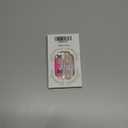 LPOODDNU White French Press On Nails Almond Shape Acrylic False Nails 24Pcs