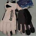 Ski Gloves with Wrist Guards and Undercuff Design, Snowboarding Gloves Touchscreen (Small, Pink)