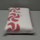 Estmy Cute Christmas Candy 2x3 Throw Rugs Indoor Doormat Non Slip Washable, Holiday Xmas Festive Boho Sweet Colorful Red Scalloped Swirl Small Christmas Area Rugs for Entryway Kitchen Bedroom (24W x 36L)