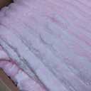 NTBAY Plush Flannel Baby Blanket, Soft and Warm Toddler Blanket with Striped Texture for Stroller, Crib, Travel, 30x40 Inches, White