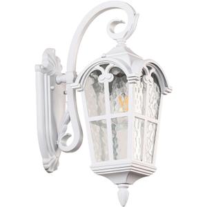 Outdoor Wall Lights for Porch, Patio, Yard - 17.1'' H White Exterior Wall Lighting Fixtures, Waterproof & Anti-Rust Outside House Light Wall Mount Lantern Sconce