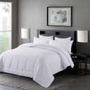 DOWNCOOL Queen Comforter Set -All Season Bedding Comforters Sets with 2 Pillow Cases-3 Pieces Bedding Sets Queen -Down Alternative White Queen Size Comforter Sets(88"x92")