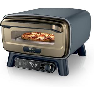 Ninja Artisan Outdoor Pizza Oven, 12-inch, 3-minute Pizza, Neapolitan, Thin Crust, New York Chicago, Custom, 700F Max Temperature, Electric Heat, Bake, Broil, Proof, Warm, Blue, MO201BL1, Large
